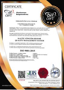 Pekmak ISO 9001:2015 Belgesi